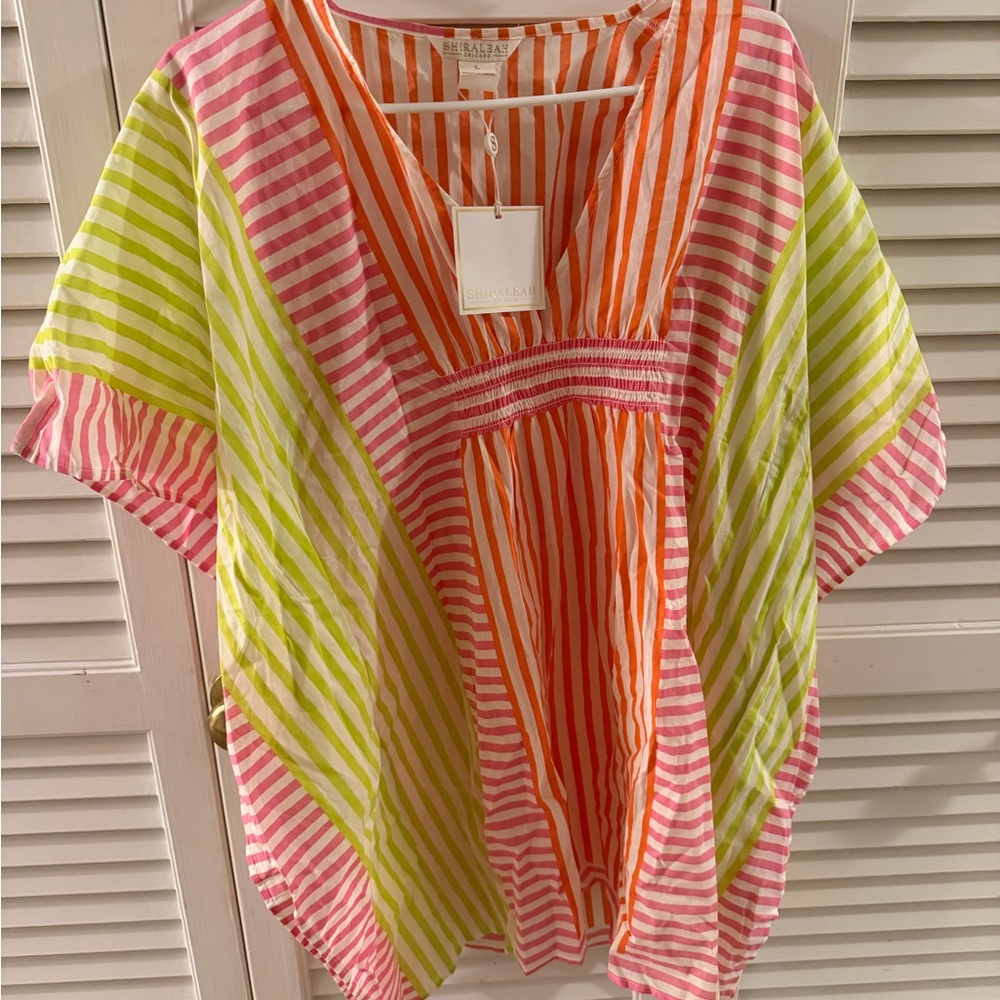 Shiraleah Multicolor Striped Cover Up NWT Large